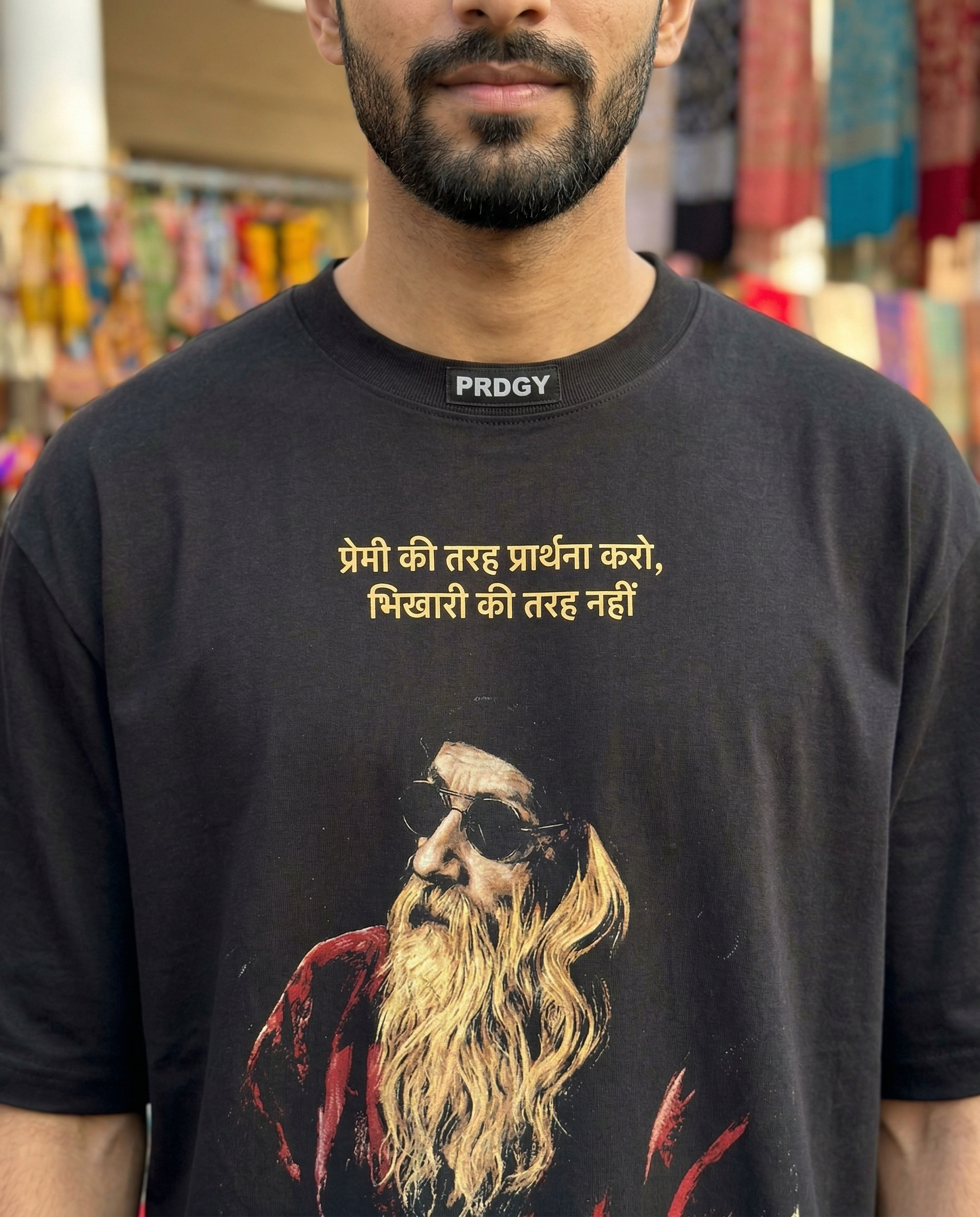 Street Life — Janpath market, handicraft stalls, colourful scarves ha