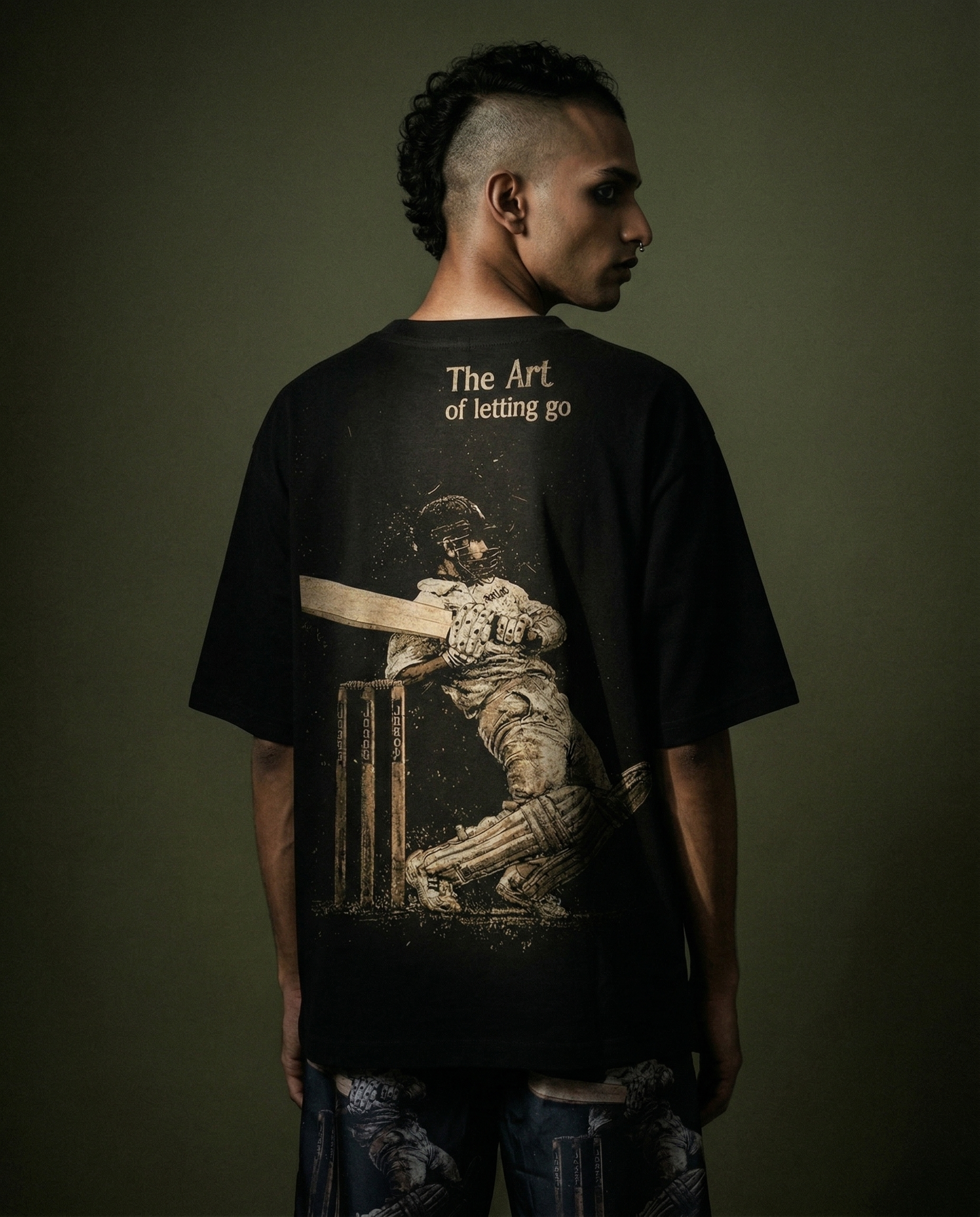 Studio — dusty sage green seamless paper | low key: single small sou